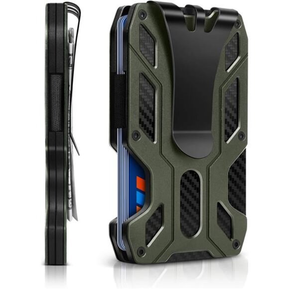 Mens Slim Wallet With Money Clip: Minimalist RFID Blocking Credit Card Holder - Picture 1 of 8